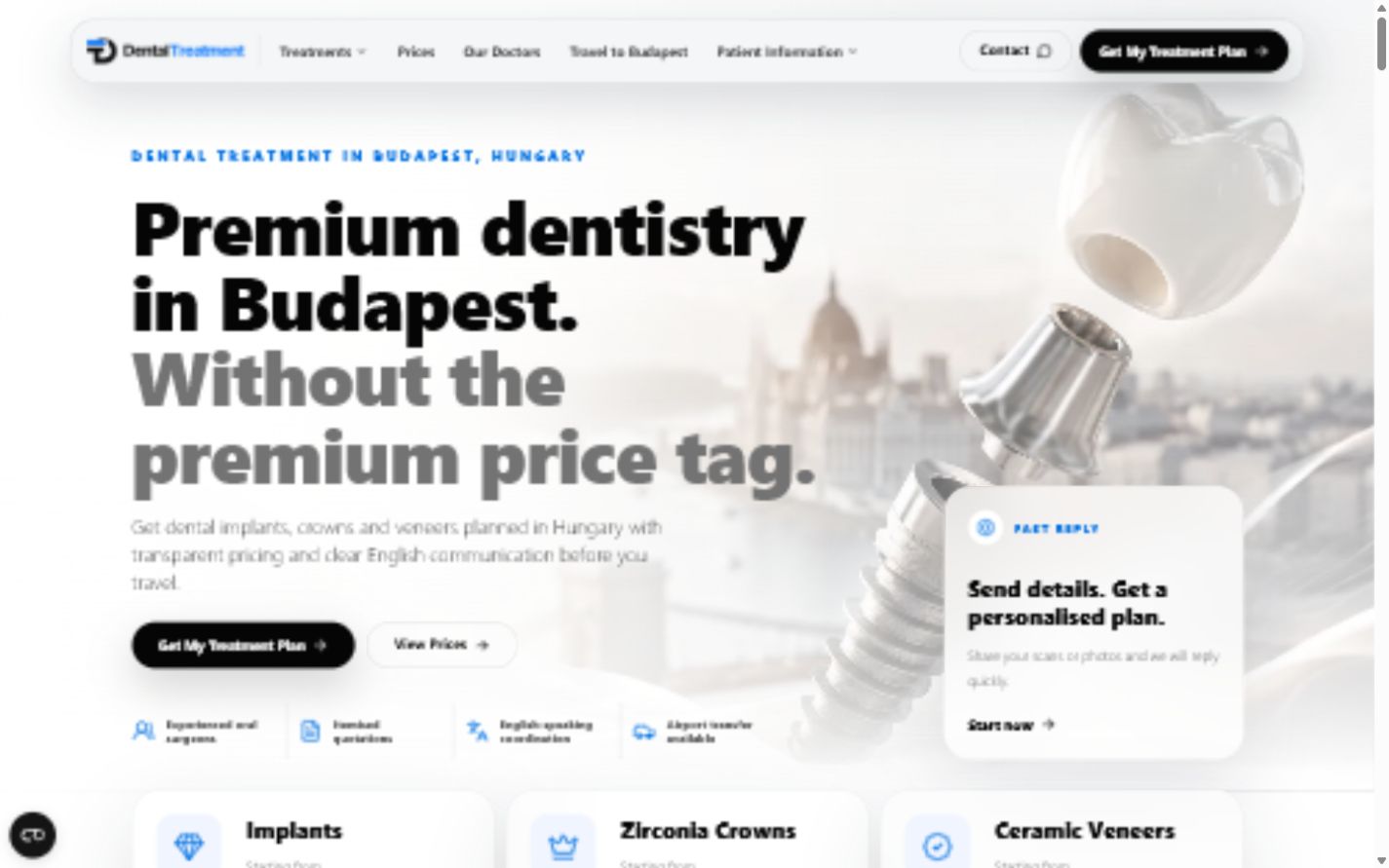 dentaltreatmentsabroad.eu weboldal screenshot